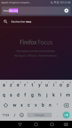 Firefox Focus pour Android 2.0 : clavier Gboard avec mode incognito