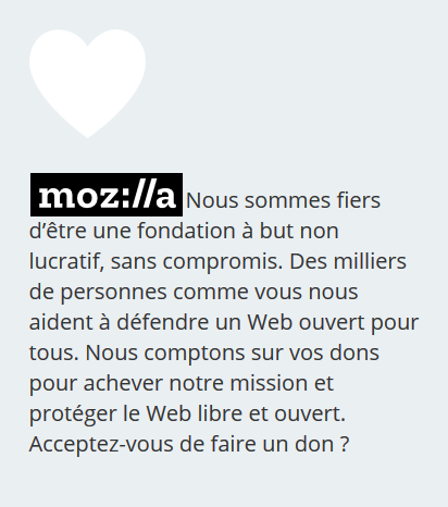 Faites un don à Mozilla